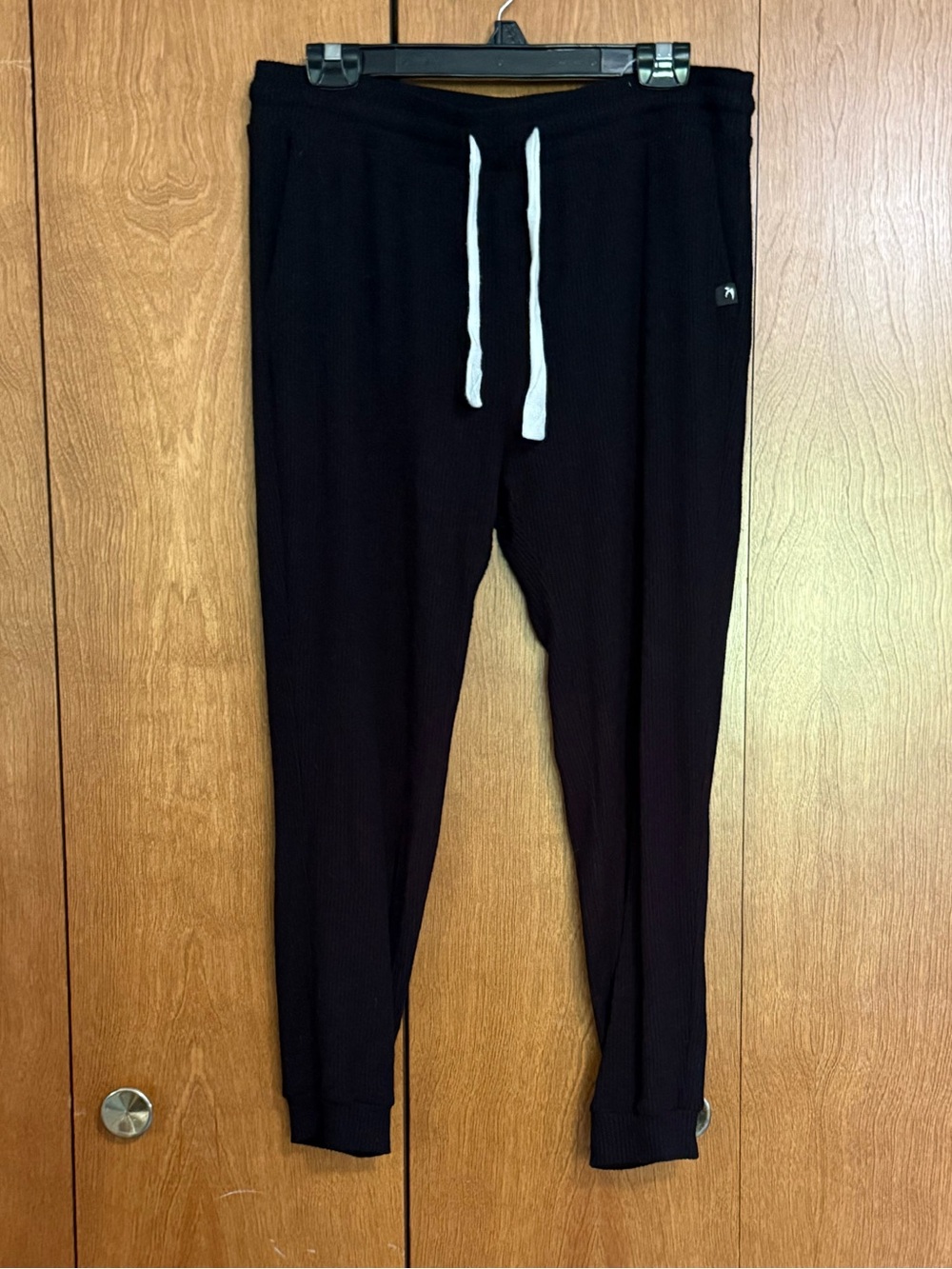 Glyder Black Ribbed Stretchy Joggers Size XL NWOT